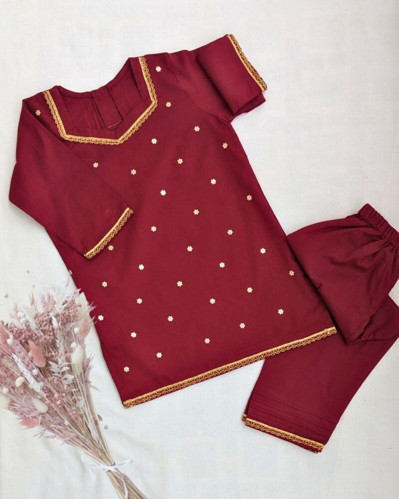 Crimson Charm 2-Piece Shirt & Trouser - CRCH-2PC-ST- 01